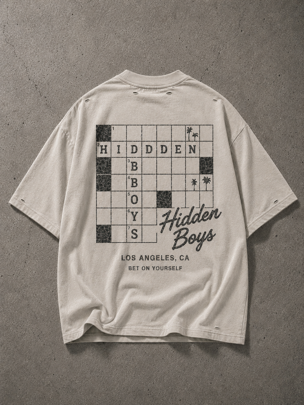 HB “Pale Khaki” Cross Word Tee-Shirt