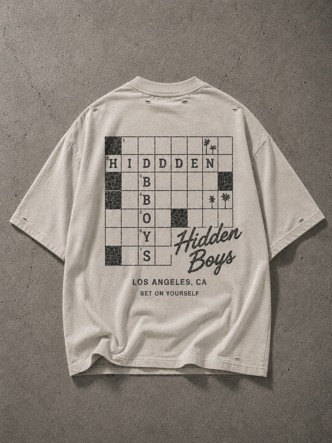HB “Pale Khaki” Cross Word Tee-Shirt