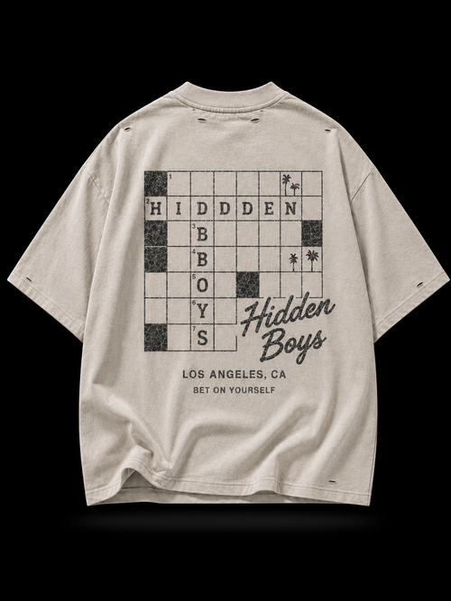 HB “Pale Khaki” Cross Word Tee-Shirt