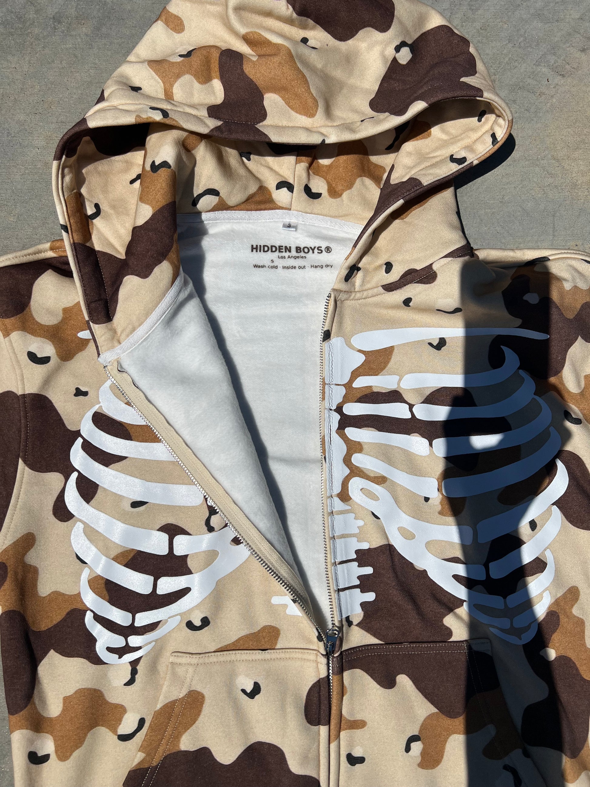 HB Camo Skeleton Zip Up