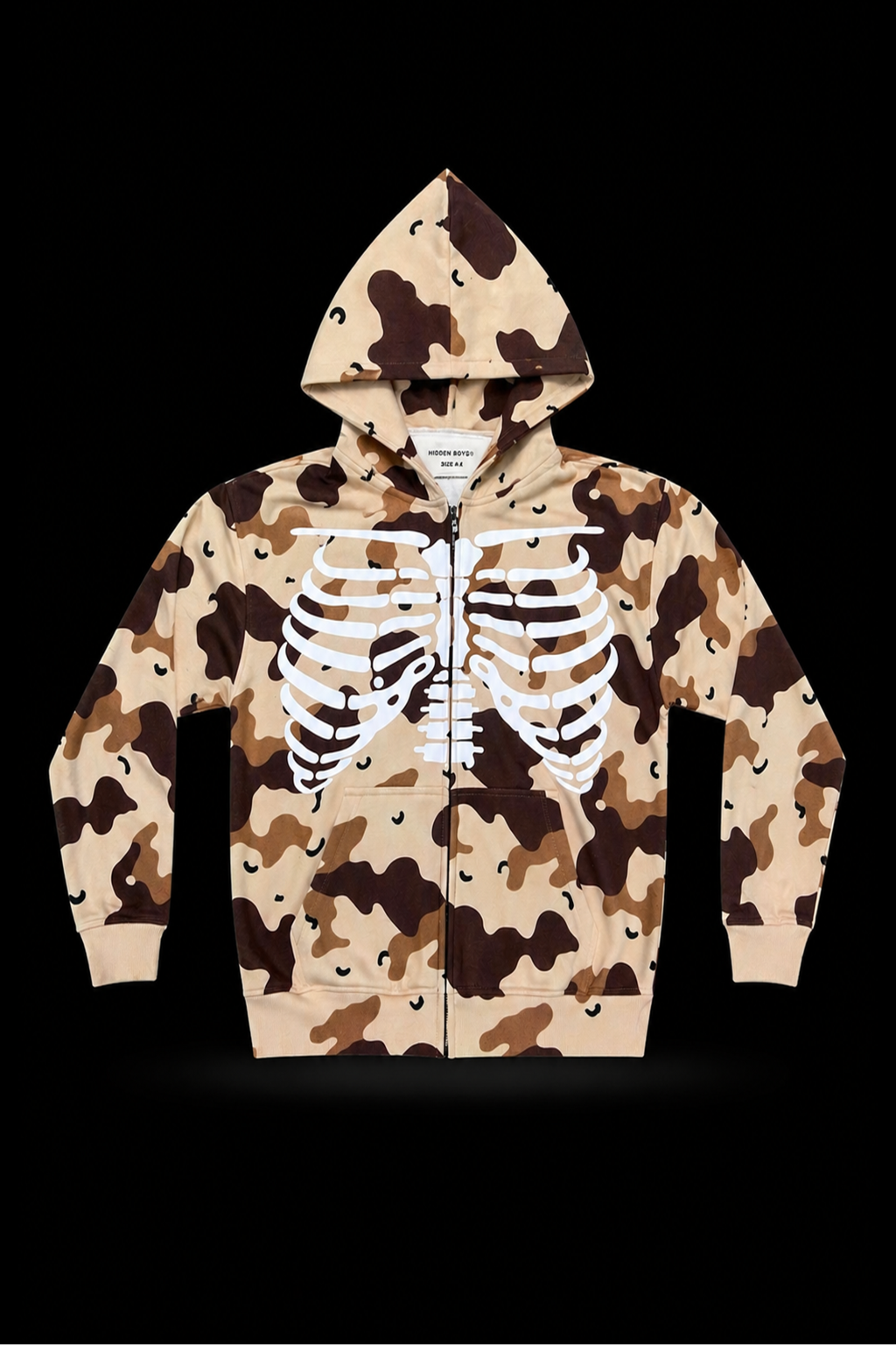 HB Camo Skeleton Zip Up
